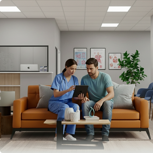 Healthcare professionals using 96Meridian AI